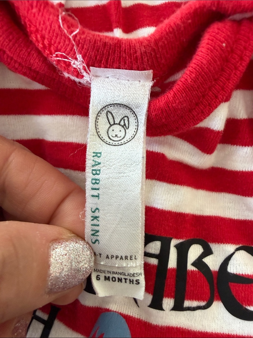 Labyrinth Red & White Striped Baby One-Piece Bodysuit - The Babe With The Power - Picture 5 of 6